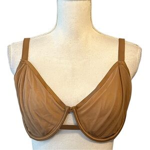 Auden SZ 38DD Unlined Demi Coverage Underwire Bra in Cafe